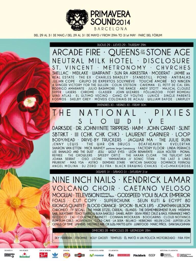 News: Primavera Announces Full Line Up